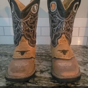 Boys cowboy boots Botas Rangers size 14.